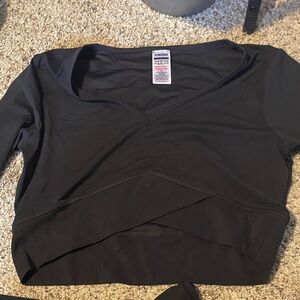 Gymshark Charcoal V-Neck Crop Top